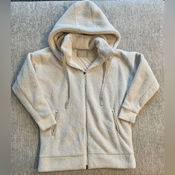 Athleta Jackets & Coats Athleta Sherpa Heavy Fleece Zip Up Hoodie
